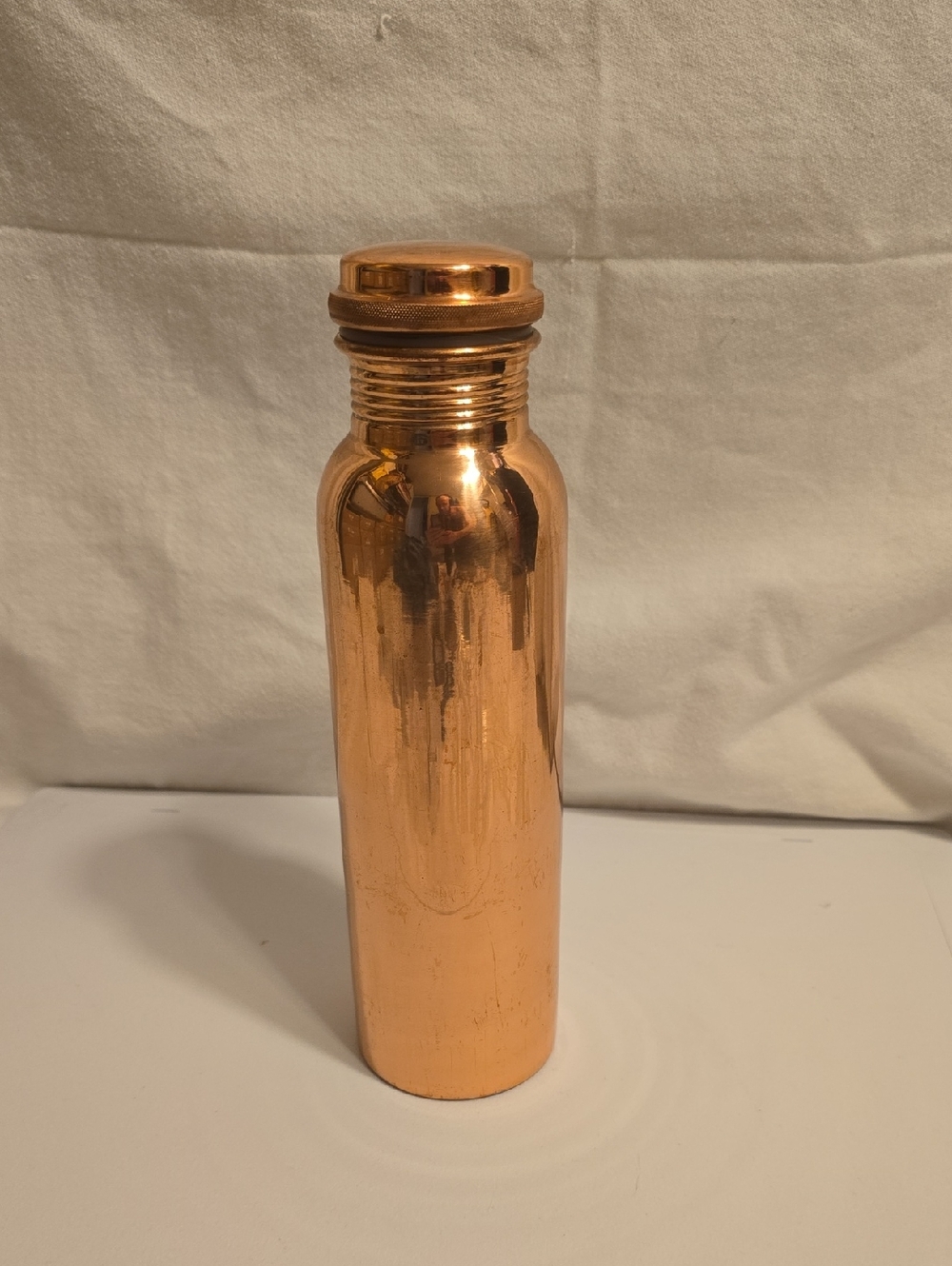 Not Used Just Slightly Blimised Copper Water Bottle - Polished Copper Finish